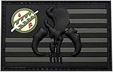 Miltacusa USA Flag Mandalorian Bounty Hunter Boba Fett Morale Patch (3D-PVC Rubber-MTB1)