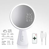 BYECOLD Smart Makeup Mirror with Lights, Weather Forecast, Vanity Lighted Make up Mirror with 3...