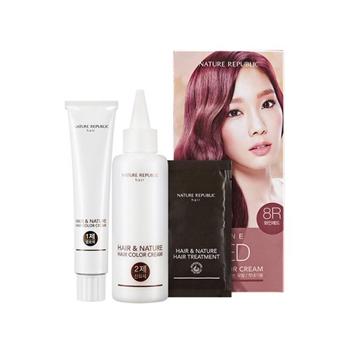 Buy [NATURE REPUBLIC] Hair & Nature Hair Color Cream 1pack 8R Wine