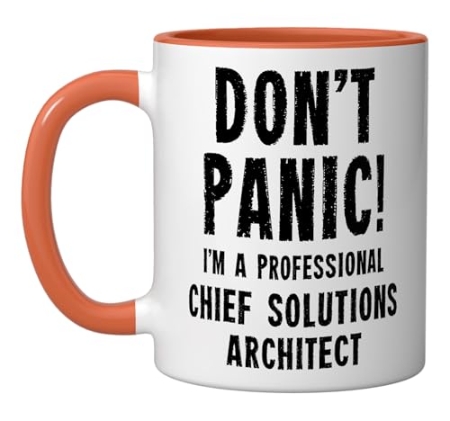 Chief Solutions Architect Ceramic Mug, Orange/White