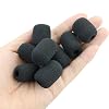 12 Pcs Headset Microphone Foam Covers, Head Mic Foam Cover, Dead Cat/Wind Muff, Microphone Muffler/Windscreen, For Lapel Mics Clip-On Mics, Classroom, Conference Room, News Interview (Black) #1