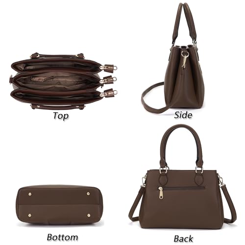 Purses and Wallet Set for Women Crossbody Top Handle Tote Satchel PU Leather Shoulder Bags3
