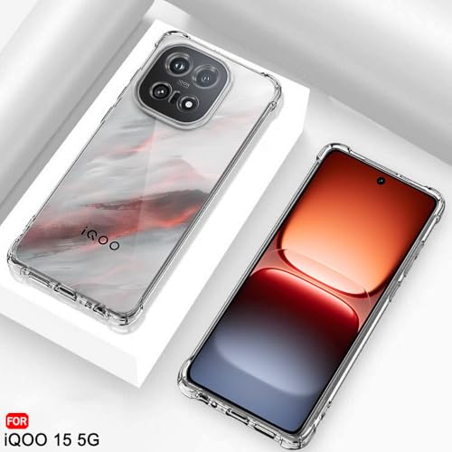 Image of TheGiftKart Crystal Clear Back Cover Case for iQOO 15 5G | Shockproof Soft TPU Case | Cushioned Edges for Ultimate Protection Back Cover Case for iQOO 15 5G (TPU, Transparent)
