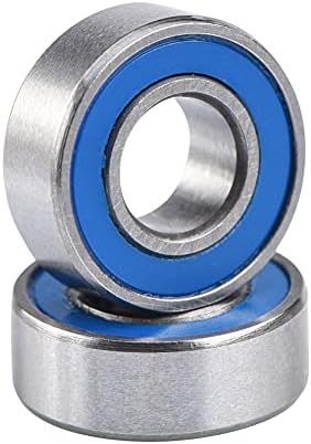 LANTRO JS 10pcs MR115-2RS Ball Small Bearings, Steel Double-shielded Miniature Ball Bearings for Skateboards Inline Skates and Scooters 3D Printer 5 x 11 x 4mm