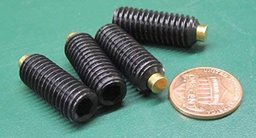 Black Oxide Steel Brass Tip Set Screw 3/8