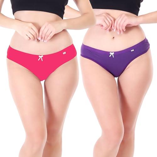 Image of XJARVIS CARIBEANCHIC Women's Hipster Panty Made with Cotton Soft Stretchable Underwear for Women, Full Coverage Bikini Briefs, Breathable & Comfortable Ladies Innerwear - Multicolor