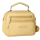 Bolsa Bag Feminina Média Baú Elegante Alça Ombro E Tiracolo (Marrom Claro)