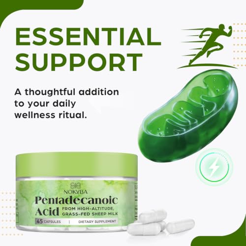 Image of Pentadecanoic Acid C15:0 Supplements 300mg High-Altitude Sheep Milk Sourced | 45 Capsules