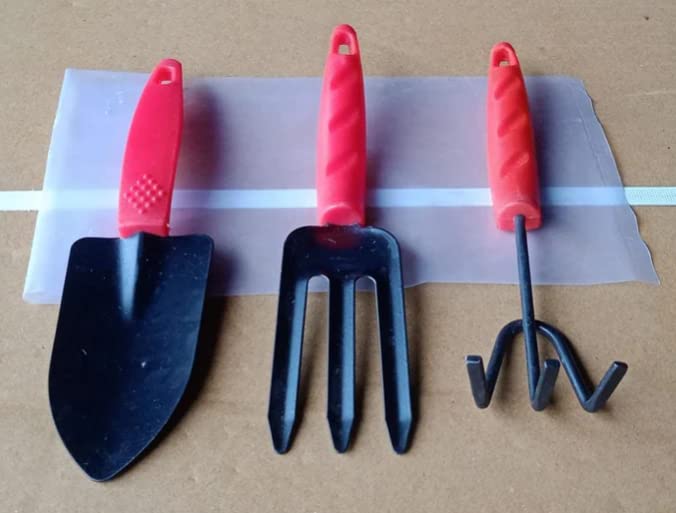 Mystte - Gardening Tools kit Hand Cultivator, Small Trowel, Garden Fork (Set of 3)