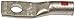 Morris 94016 Short Barrel Compression Lug, Copper, 1 Hole, 6 STR, No. 10 Stud.204-.297 ID-OD, 1.77-inch Length, Blue