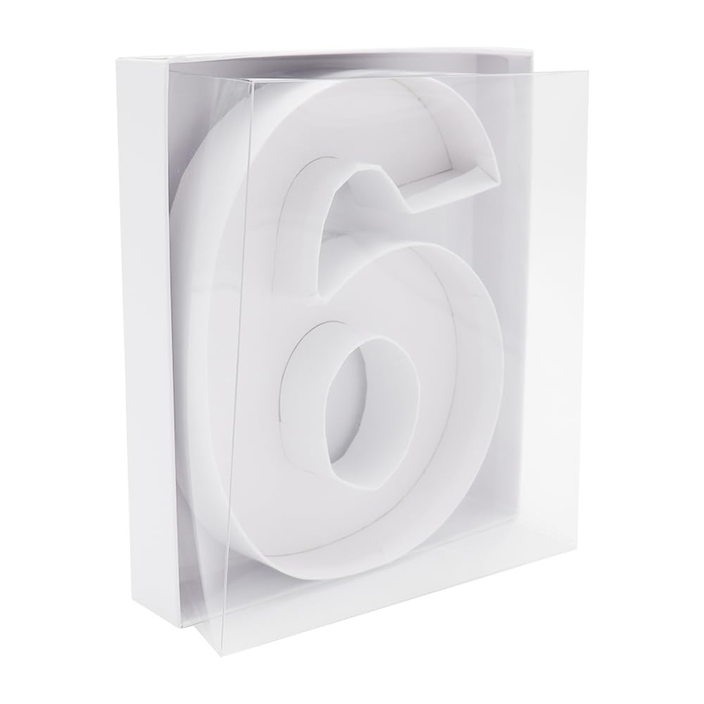 Chiffre en carton avec boîte de 20,3 cm pour décoration d'anniversaire