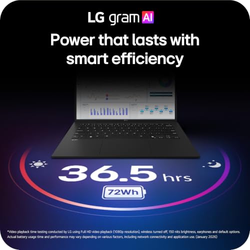 Image of LG gram 14-inch Thin and Lightweight Dual AI Laptop Computer, Windows 11 Home, Copilot+ PC, Powered by Intel Core Ultra 7 355 Processor, 32GB RAM, 1TB SSD - Obsidian Black