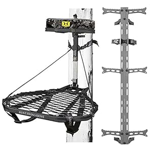 Hawk Helium 30″ Lightweight Aluminum Treestand Climbing Sticks with Fold Up Steps and Boot Grabbing Grooves (1-Pack/3-Pack)