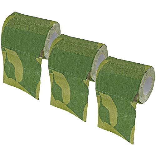 Papel higiénico de camuflaje novedoso para acampadas decoración de baños y bromas caseras