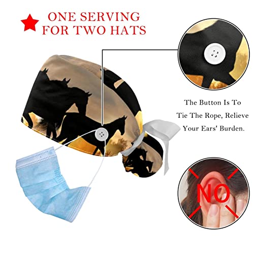 Chapeaux de travail anti-transpiration JDEZ casquettes bouffantes chevaux sauvages confort