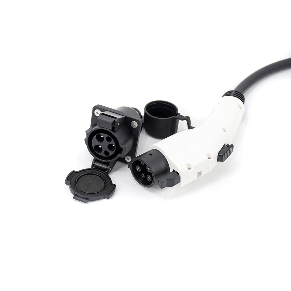 Cargador SAE J1772 para vehículo eléctrico monofásico 16A cable de 5 metros 240V