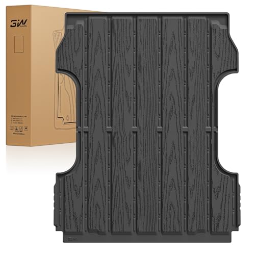 3W Bed Mat 6.8FT for Ford F250/F350/F450 2017-2025 2026 Super Duty Accessories Vehicle Bed, Durable All Weather Protection TPE Bed Liner for Heavy Duty Pickup Cargo Mat, Black
