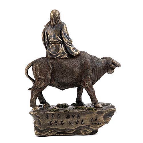 Estatua Laozi escultura en bronce fundido 10 pulgadas miniatura 3