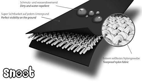 10m Schleppleine für große Hunde, wasserfeste Hundeleine Flachleine, Handschlaufe (optional), Trainingsleine, Schwarz