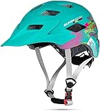 🚴【LEICHTGEWICHT & ABNEHMBARE SONNENBLENDE】 -- Der Kinderfahrradhelm ist nur 200 g/0.44 lb ca, ultraleicht wird nicht zu viel Druck auf den Hals des Kindes hinzufügen.Abnehmbare und abnehmbare Visier effektiv bieten genug Schatten, so dass die Augen des Kindes vor Sonne und regen zu schützen.