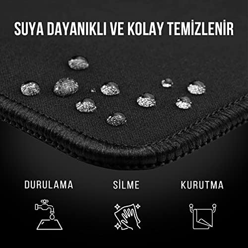 Klasse Pro Black Edition - Dikişli Kenar 70x30, 90x40, 100x50 ve 120x60 cm Oyuncu Gaming Mouse Pad (Siyah, 70x30 cm) - Görsel 5