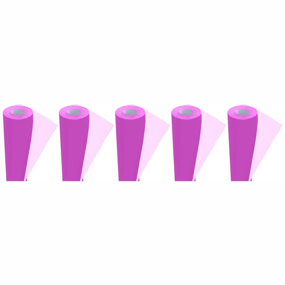 3 Ace Crafts (Pack of 5) Poster Paper Roll (Magenta) Approx 76cm x 10m for Gift Wrapping, Craft, Packing, Parcel, Party Decoration, Table Runner, School Notice Boards, Display and Card Making