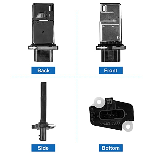 Kulemax Mass Air Flow Sensor Meter, MAF 22680-7S000 Applicable to Nissan Vehicles, Professional MAF Fit for 2008-2014 LIVINA, 2005-2013TIIDA, 2008-2014 Qashqai, 2008-2014 X-Trail and So on - Thumbnail 4