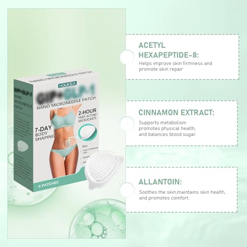 GIP GLP-1 Nano Patch,GLP 1 Patches for Women,FirmingFirming Skin and Body Care Patch,Firming,100% Natural Ingredients,Safe & Effective,Natural Ingredients Suitable for All pores and skin Types (3 Box-12Pcs) 4