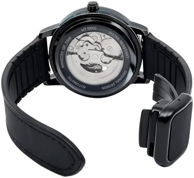 M.O.T Selection Automatic Watch - 39mm, Unisex, Open Heart Dial, Automatic Movement, Stainless Caseback, 3ATM Water Resistant – Ministry of Time (Black) — view 4