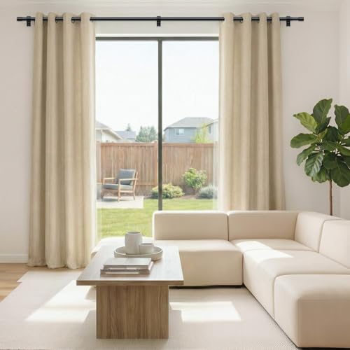 Tringle à rideaux extensible 325 cm avec support renforcé pour salon