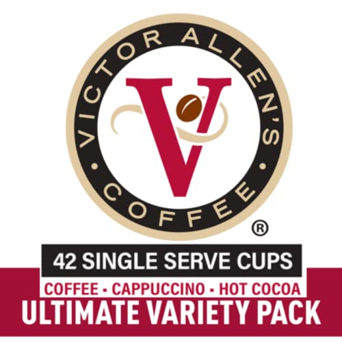 Victor Allen's Coffee Ultimate Variety Pack (Coffee, Cocoas & Cappuccinos), 42 Count, Single Serve Coffee Pods For Keurig K-Cup Brewers #TOP1