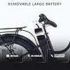 26" x4.0 Fat Tire Electric E Bike for Adults 7 Speed Mountain Electric Bicycle with Peak 800W Brushless Motor, 48V 16Ah Removable Battery, Up to 50 Miles, 28Mph, for Beach Snow Road, Dark Gray #2