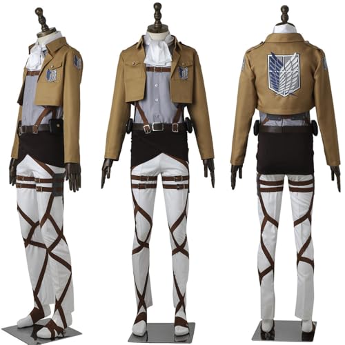 Disfraz de Levi de cómic para hombre traje completo con capa S 5