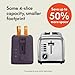 bella 4 Slice Slim Toaster, Fits-anywhere™ Kitchenware, 6 Setting Shade Control with Reheat & Cancel Buttons, Fits Sourdough, 10” Long Slot, Anti Jam & Auto Shutoff, 900 Watt, Plum