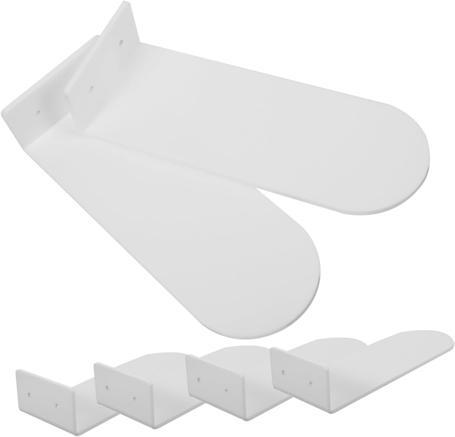 6pcs Acrylic Floating Shoe -Mounted Sneaker Display Shelves for Living Room Bedroom Game Room Easy to Install Smooth Edges Excellent Load-Bearing Capacity