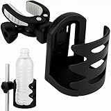 Vive Cup Holder - Attachable Cupholder for Stroller, Wheelchair, Desk, Water Bottle, Coffee Mug, Drink Glass, Can - Adjustable Mountable Clip for Bike, Rollator - Large, Universal, Portable with Clamp