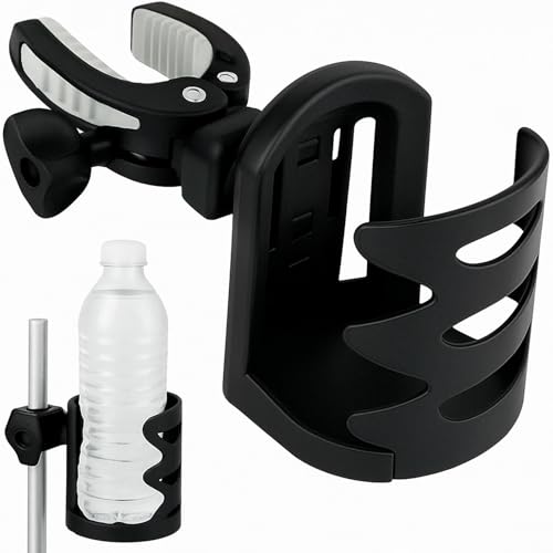 Vive Cup Holder for Walker, Wheelchair, Accessories, Stroller, Adults, Bike, Boat, Desk, Mobility Scooter, Rollator, Electric Wheel Chair - Portable Adjustable Cupholder Attachment, Near Universal Fit