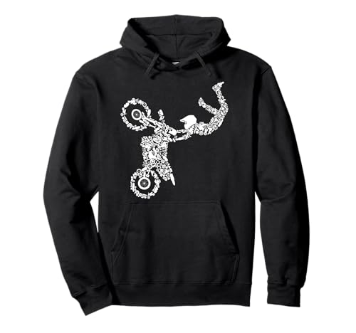 Dirt Bike Rider Motocross Enduro Dirt Biking Uomo Bambini Felpa con Cappuccio