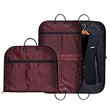 MULTIFUNCIÓN: la bolsa de transporte del traje puede convertirse en una cubierta de prenda, en el interior hay una hebilla de hardware D para colgar la percha. Es perfecto para guardar tus trajes y vestidos. Mantenga sus prendas limpias, ordenadas y sin arrugas. Simplemente dóblelo para llevarlo cuando salga.