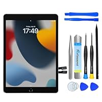 NB+ Touchscreen Digitizer für iPad 9 Display 10,2 Zoll, iPad 2021(A2602 A2603 A2604 A2605) Generation, mit Werkzeug Set, mit Vorab klebender(Schwarz)