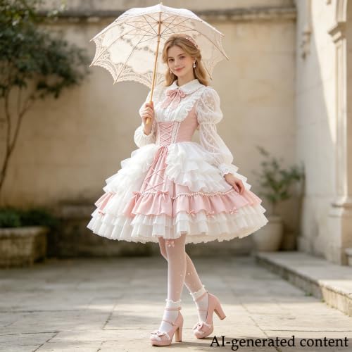 Image of MEOTINA Cute Bow Heels Mary Janes Shoes Women Dress Platform Strappy High Heels Kawaii Shoes