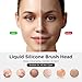 Ccigedy Facial Cleansing Brush Electric Face Scrubber Waterproof Rechargeable Face Cleansing Brush with 4 LED Gentle Light Silicone Heat Vibration Exfoliator Massage Deep Clean,Gift﻿ for Women/Men