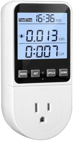 Upgraded Watt Meter, Watt Usage Meter Plug Home Energy Monitor Consumption, Electricity Usage Monitor, Energy Voltage Amps Kill Tester with Backlight, Overload Protection, 8 Modes Display