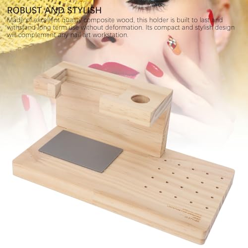 Organizador de brocas para taladro de uñas de madera miniatura 3