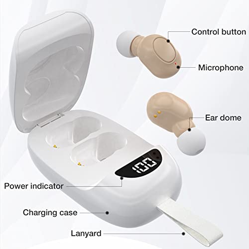 Astracy Rechargeable Hearing Aids For Seniors & Adults With Noise Cancelling,In Ear Hearing Amplifier With Minimum Squealing,Magnetic Contact Charging Case With Led Power Display #TOP1
