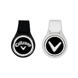 Callaway Magnetic Golf Ball Marker Hat Clips 2-Pack - Black/White