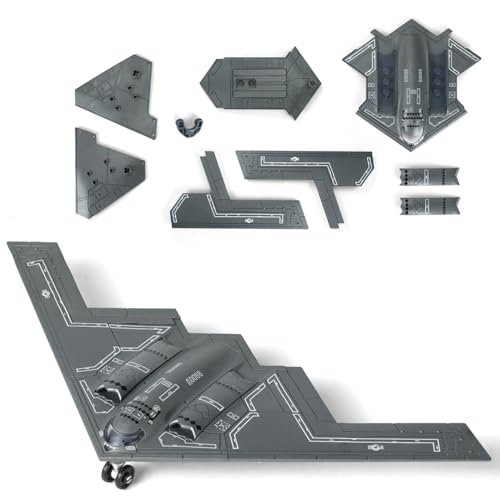 1/200 Scale B-2 Spirit Military Aircraft Toy Quick Build Model USAF Stealth Strategic Heavy Bomber Plastic Building Airplane Model Kit Gift for Adults and Kids (20 Pieces)