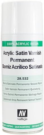 Vallejo 400ml Satin Acrylic Varnish Spray # 28532 by Acrylicos Vallejo