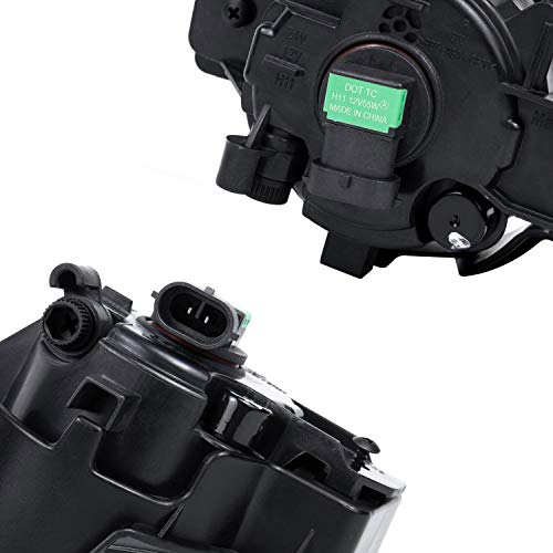 Altima Fog Light 2010 2011-2012 - RP Remarkable Power, Fog Light for 2010-2012 Altima 4DR Sedan Driving Bumper Fog Lamps with Black Cover Wiring Harness& Switch Clear Lens Kit FL7062 by RP Remarkable Power - Used condition - Image 5