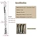 Clear Acrylic Newel Post with Stair Spindles Connectors, Transparent Stair Balusters Post for Staircase Deck Railing, Stainless Steel Base Fittings(Silver,125 cm(49 1/4